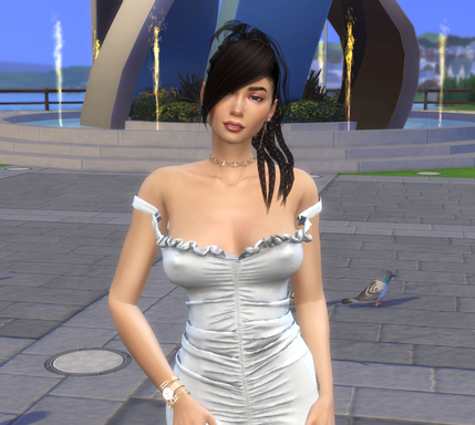 sims 4 custom character download brunette female Gazme Demir by Bonita100 Body View