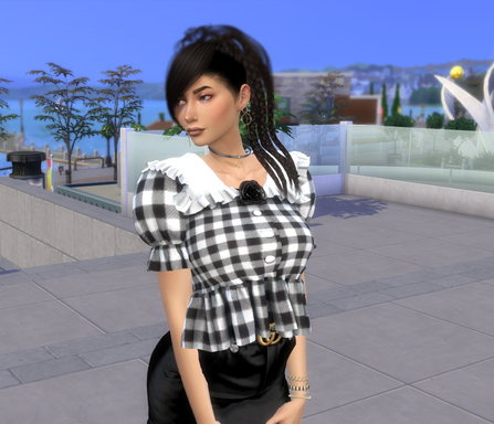 sims game alpha cc download brunette female Gazme Demir by Bonita100 Body View