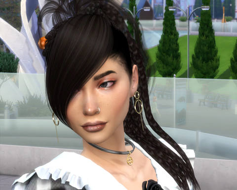sims 4 realistic style download girl Gazme Demir by Bonita100 Face View