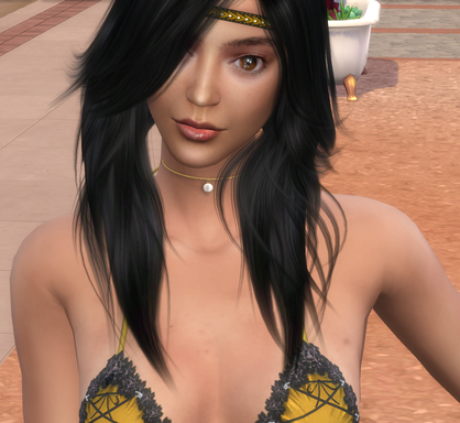 sims4 premium cc download brunette female Enola Descheene by Bonita100 Face View