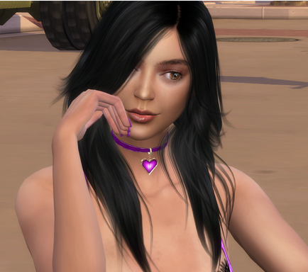 the sims 4 realistic style download brunette female Enola Descheene by Bonita100 Face View
