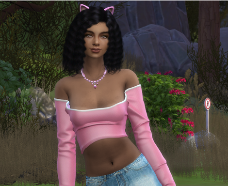 sims game alpha cc style download black girls female Samira Bouzid by Bonita100 Body View