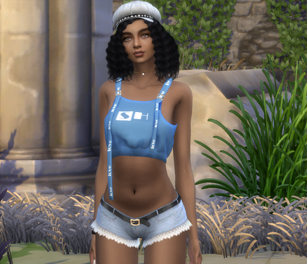 the sims 4 realistic style download brunette female Samira Bouzid by Bonita100 Body View