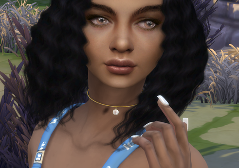 sims alpha cc style download black girls female Samira Bouzid by Bonita100 Face View
