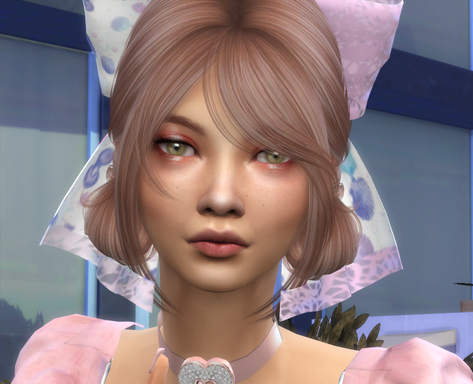 sims 4 alpha cc style download girl Hanna Boros by Bonita100 Face View