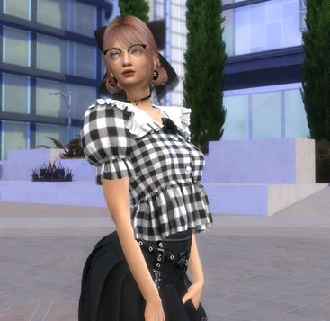 sims custom character download dyed-hair female Hanna Boros by Bonita100 Body View