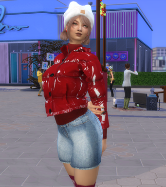 sims 4 custom content download dyed-hair female Hanna Boros by Bonita100 Body View