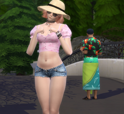 sims 4 alpha cc download dyed-hair female Doireann McCarthy by Bonita100 Body View