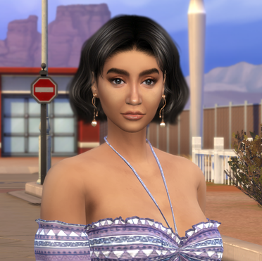 the sims 4 custom character download brunette female Nailah Gamal by Bonita100 Face View