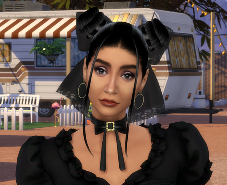 sims game custom content download brunette female Nailah Gamal by Bonita100 Face View