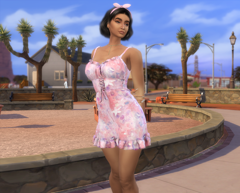 sims 4 cc download girl Nailah Gamal by Bonita100 Body View