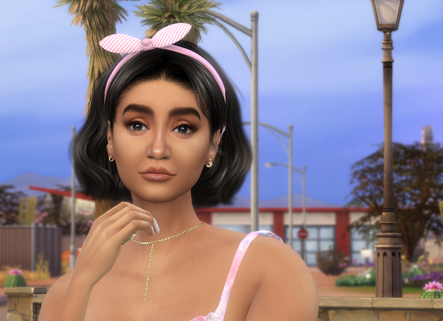 sims4 alpha cc download brunette female Nailah Gamal by Bonita100 Face View