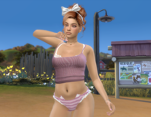 sims game custom character download redhead female Helga Einarsson by Bonita100 Body View