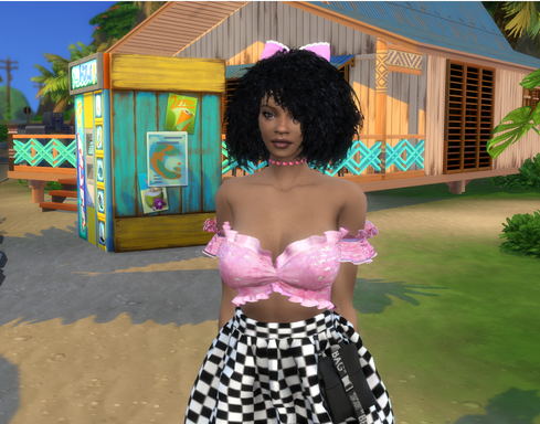 sims game custom character download black girls female Kaya Mbatha by Bonita100 Body View
