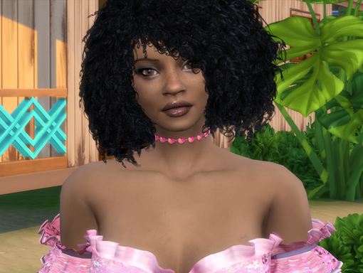 sims 4 custom sim download girl Kaya Mbatha by Bonita100 Face View