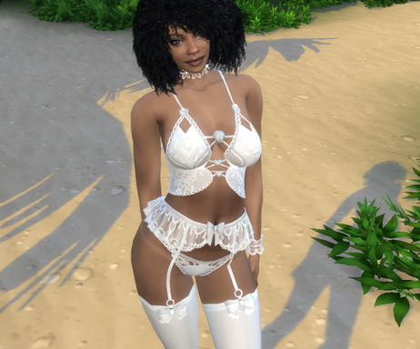 sims4 custom content download black girls female Kaya Mbatha by Bonita100 Body View