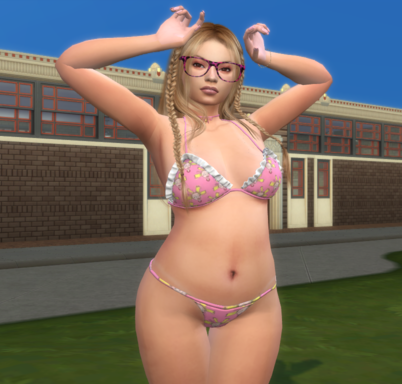 sims4 custom character download girl Molly Prescott by Bonita100 Body View
