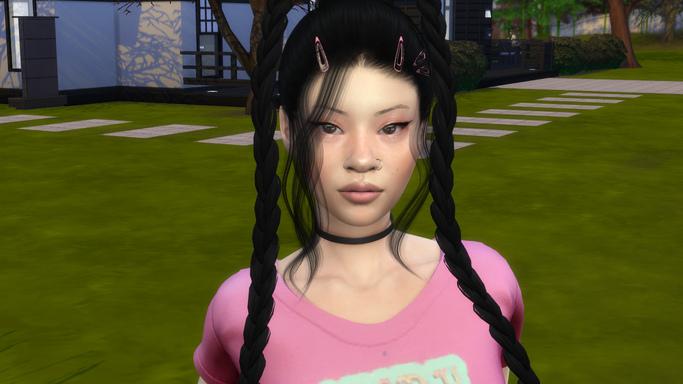 sims4 realistic style download girl Huiying Yuan by Bonita100 Face View