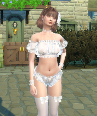 sims game custom character download girl Chloe Monet by Bonita100 Body View