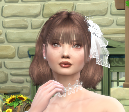sims 4 custom sim download brown hair female Chloe Monet by Bonita100 Face View