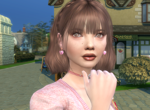 the sims 4 cc download brown hair female Chloe Monet by Bonita100 Face View