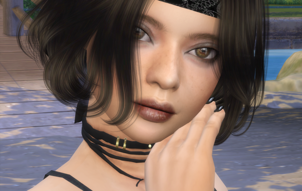 sims 4 custom sim download brunette female Nuria Esteban by Bonita100 Face View