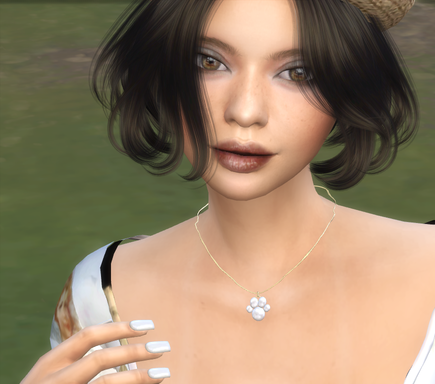 the sims 4 cc download brunette female Nuria Esteban by Bonita100 Face View