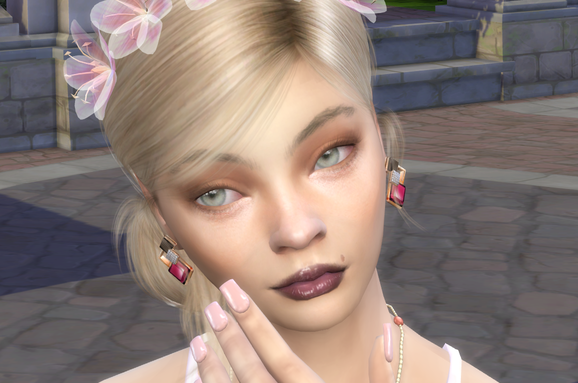 the sims 4 cc download blonde female Polina Novikov by Bonita100 Face View