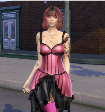sims4 alpha cc download dyed-hair female Nina Baumann by Bonita100 Body View