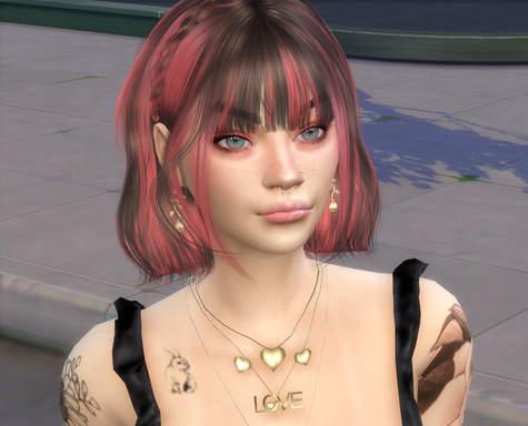 the sims 4 realistic style download girl Nina Baumann by Bonita100 Face View