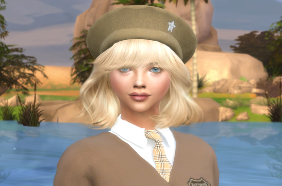 sims4 realistic style download blonde female Cloe Moritz by Bonita100 Face View