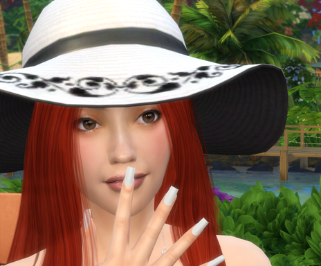 sims custom content download dyed-hair female Nikky Figueras by Bonita100 Face View