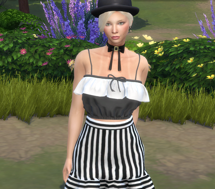 sims4 premium cc download blonde female Christine Robinson by Bonita100 Body View