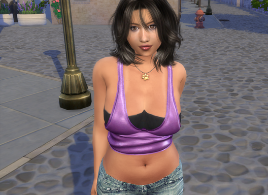sims game cc download townies female Eva Capricciosa by Bonita100 Body View