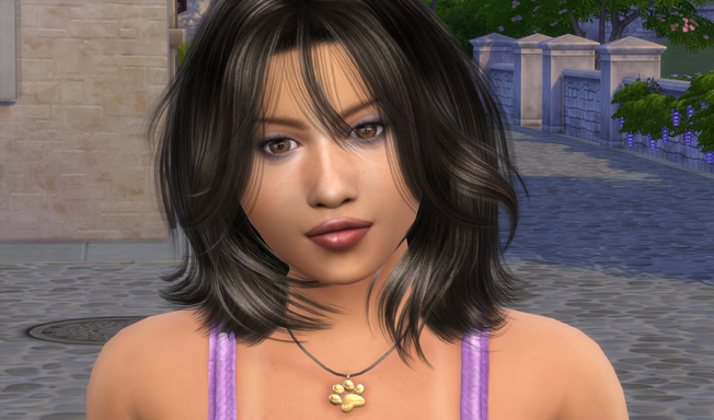sims 4 alpha cc download brunette female Eva Capricciosa by Bonita100 Face View