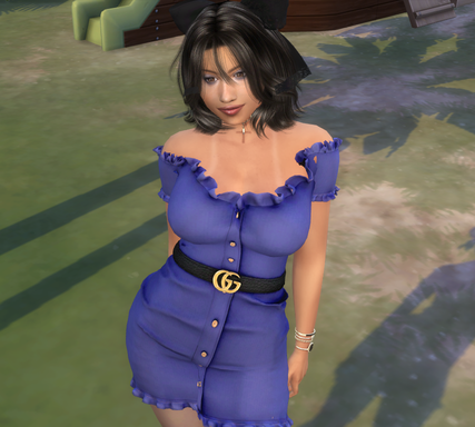 sims4 realistic style download girl Eva Capricciosa by Bonita100 Body View