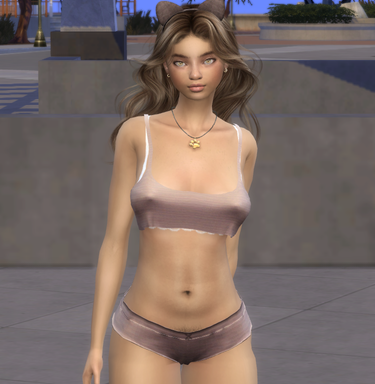 sims 4 premium cc download brown hair female Grace Khalid by Bonita100 Body View