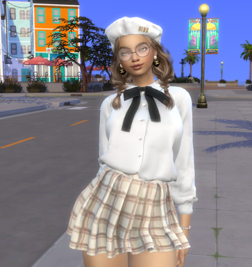 the sims 4 custom sim download brown hair female Grace Khalid by Bonita100 Body View