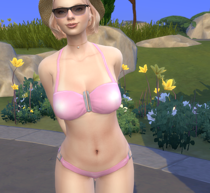 the sims 4 cc download blonde female Ida Klein by Bonita100 Body View