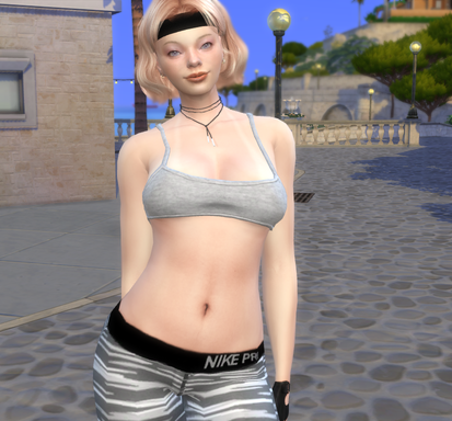 sims custom character download blonde female Ida Klein by Bonita100 Body View