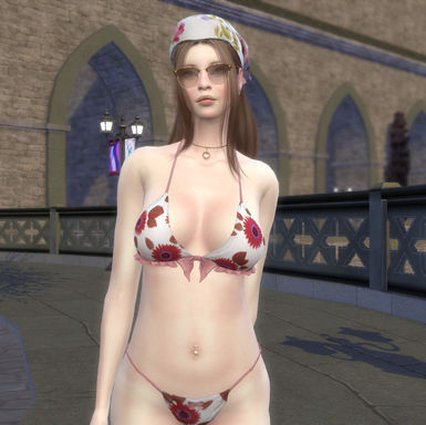 sims4 alpha cc style download brown hair female Anica Constantin by Bonita100 Body View