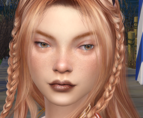 sims game custom sim download redhead female India Stewart by Bonita100 Face View