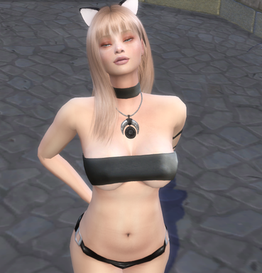 sims custom content download blonde female Marika Dreimanis by Bonita100 Body View