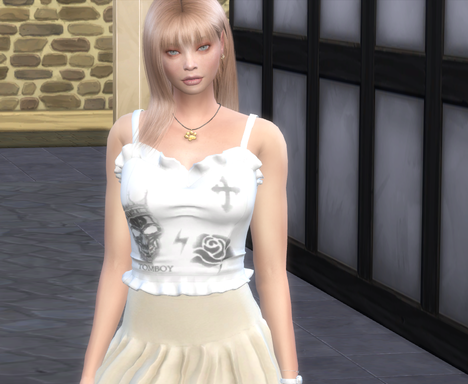 sims 4 alpha cc download blonde female Marika Dreimanis by Bonita100 Body View