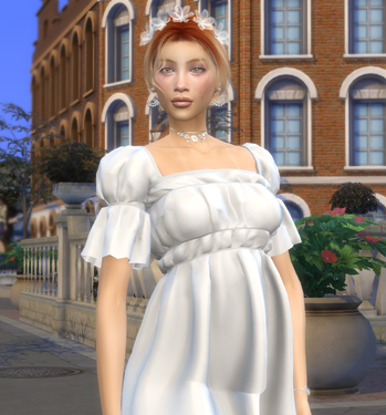 sims 4 cc download redhead female Angela Gentil by Bonita100 Body View
