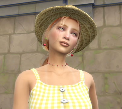 sims alpha cc style download redhead female Angela Gentil by Bonita100 Face View