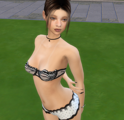 sims4 alpha cc style download brunette female Marisol Ramirez by Bonita100 Body View