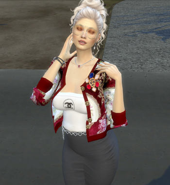 sims 4 premium cc download blonde female Essi Virtanen by Bonita100 Body View