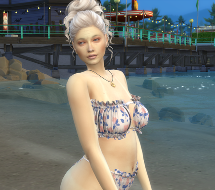 the sims 4 custom sim download blonde female Essi Virtanen by Bonita100 Body View