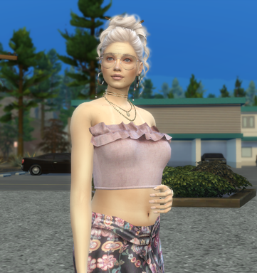 sims4 realistic style download blonde female Essi Virtanen by Bonita100 Body View